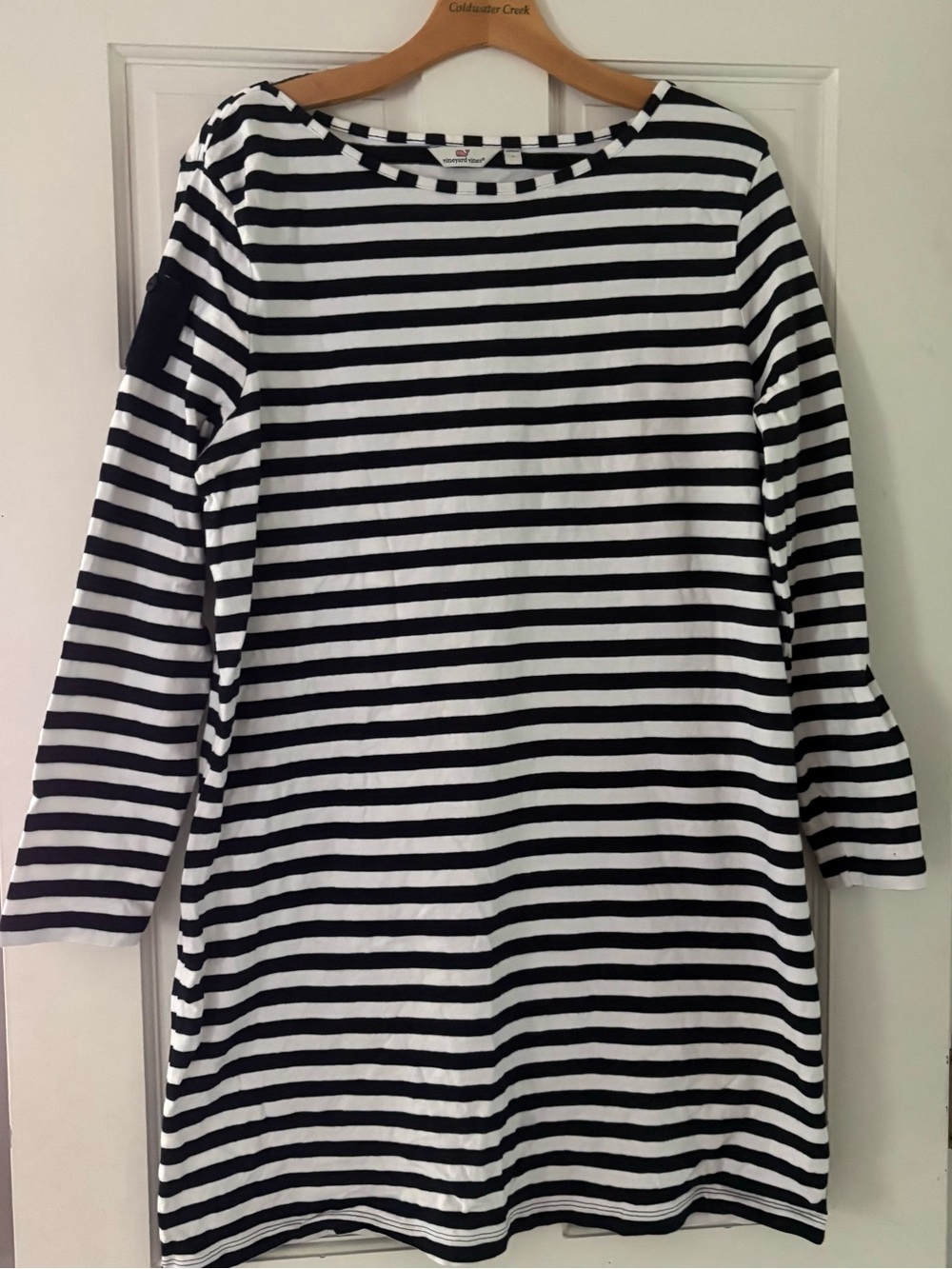 **3 for $20!!** Vineyard Vines Striped Long Sleeve Dress Navy White Large Flawed